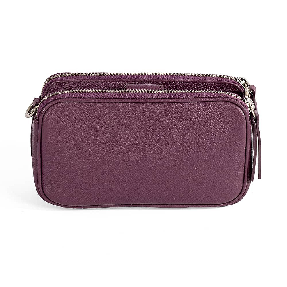 Perpetual Purple Leather Organiser Bag