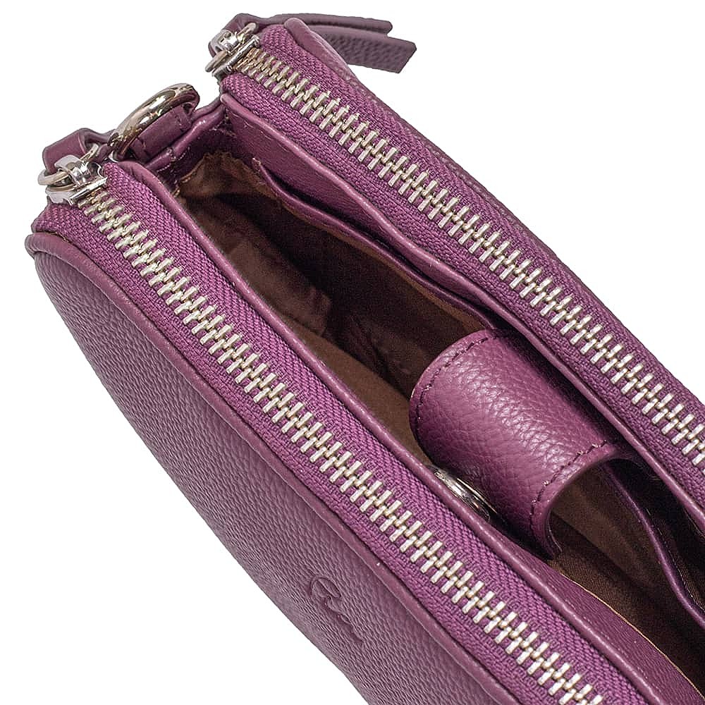 Perpetual Purple Leather Organiser Bag