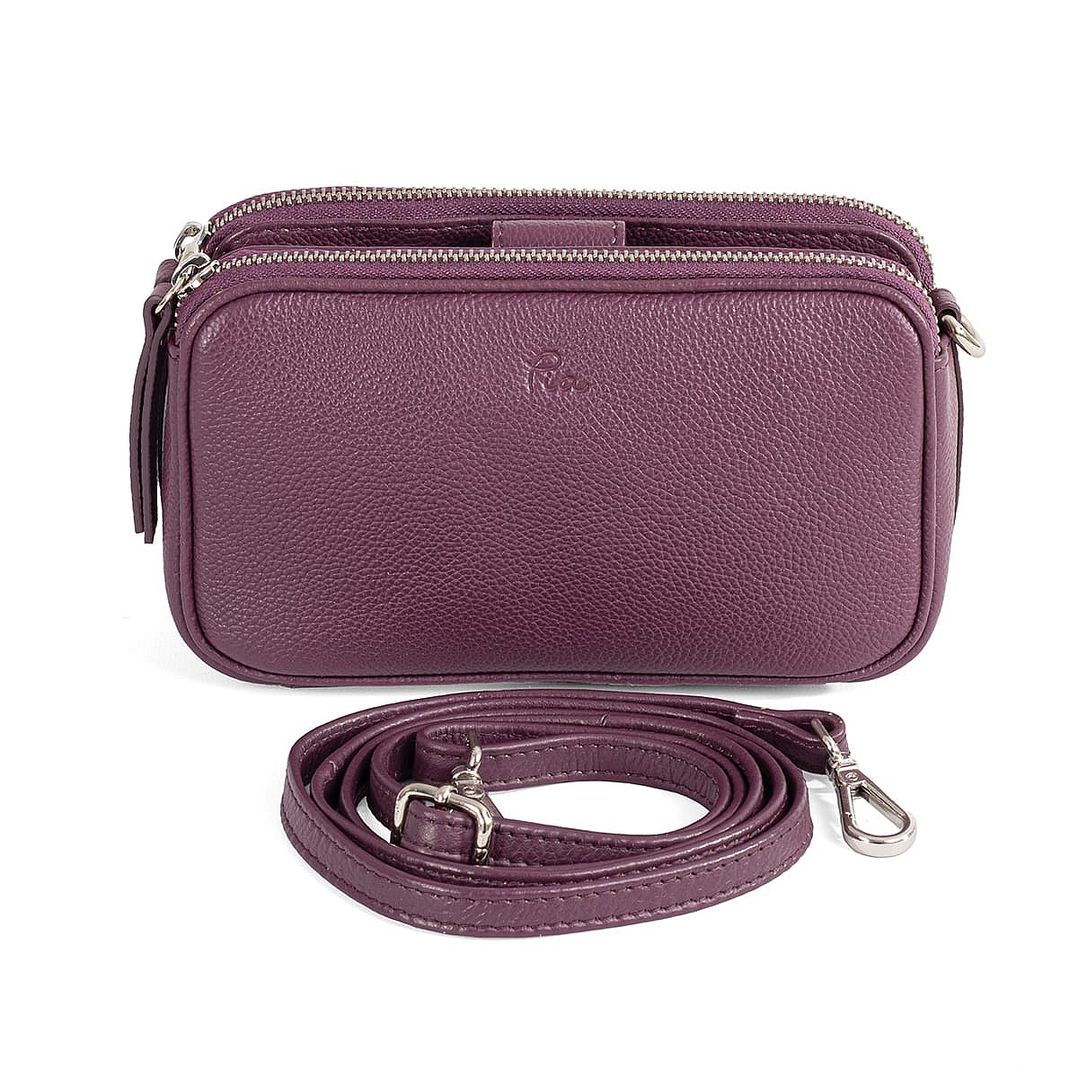 Perpetual Purple Leather Organiser Bag