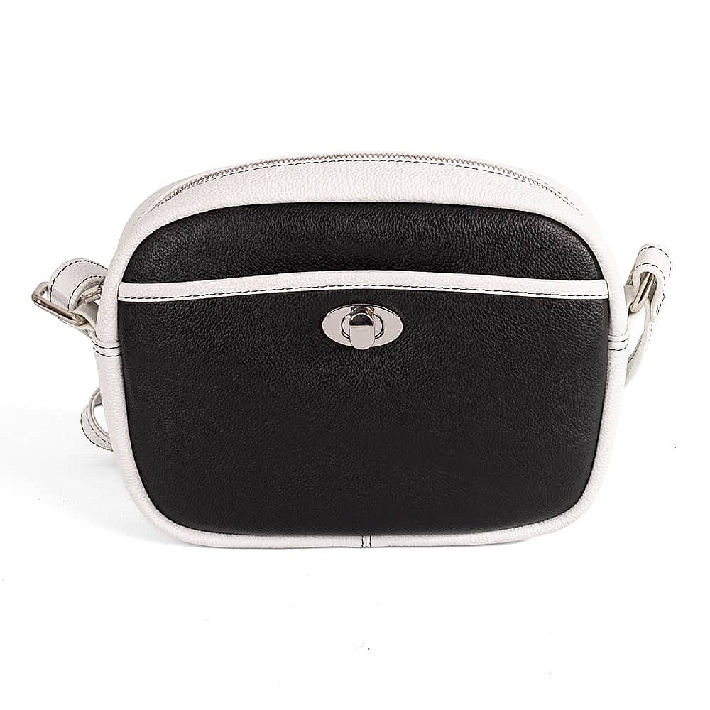 Make it Monochrome Leather Cross-Body Bag