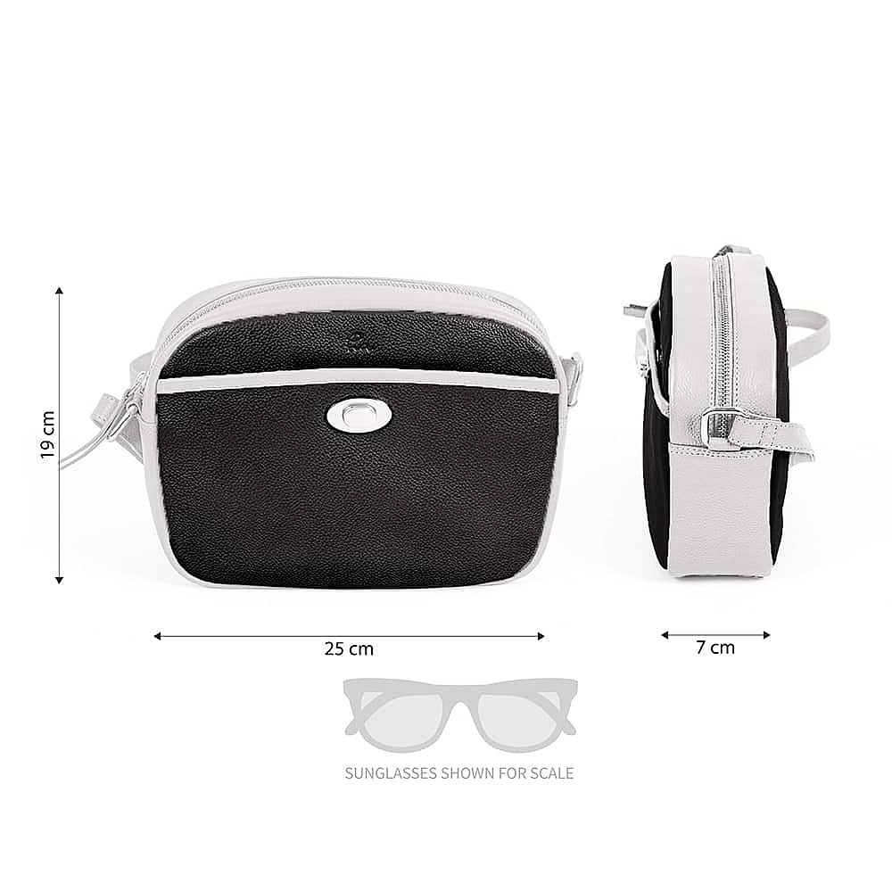 Make it Monochrome Leather Cross-Body Bag