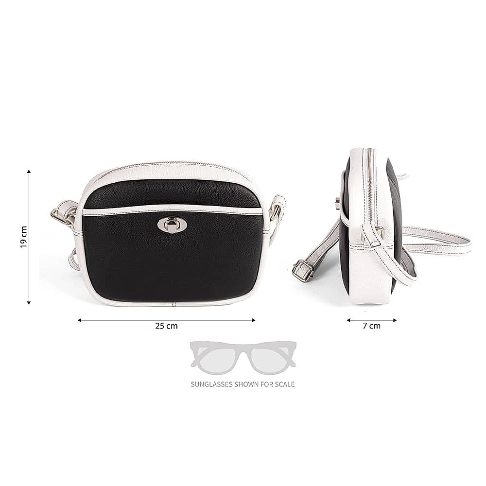 Make it Monochrome Leather Cross-Body Bag