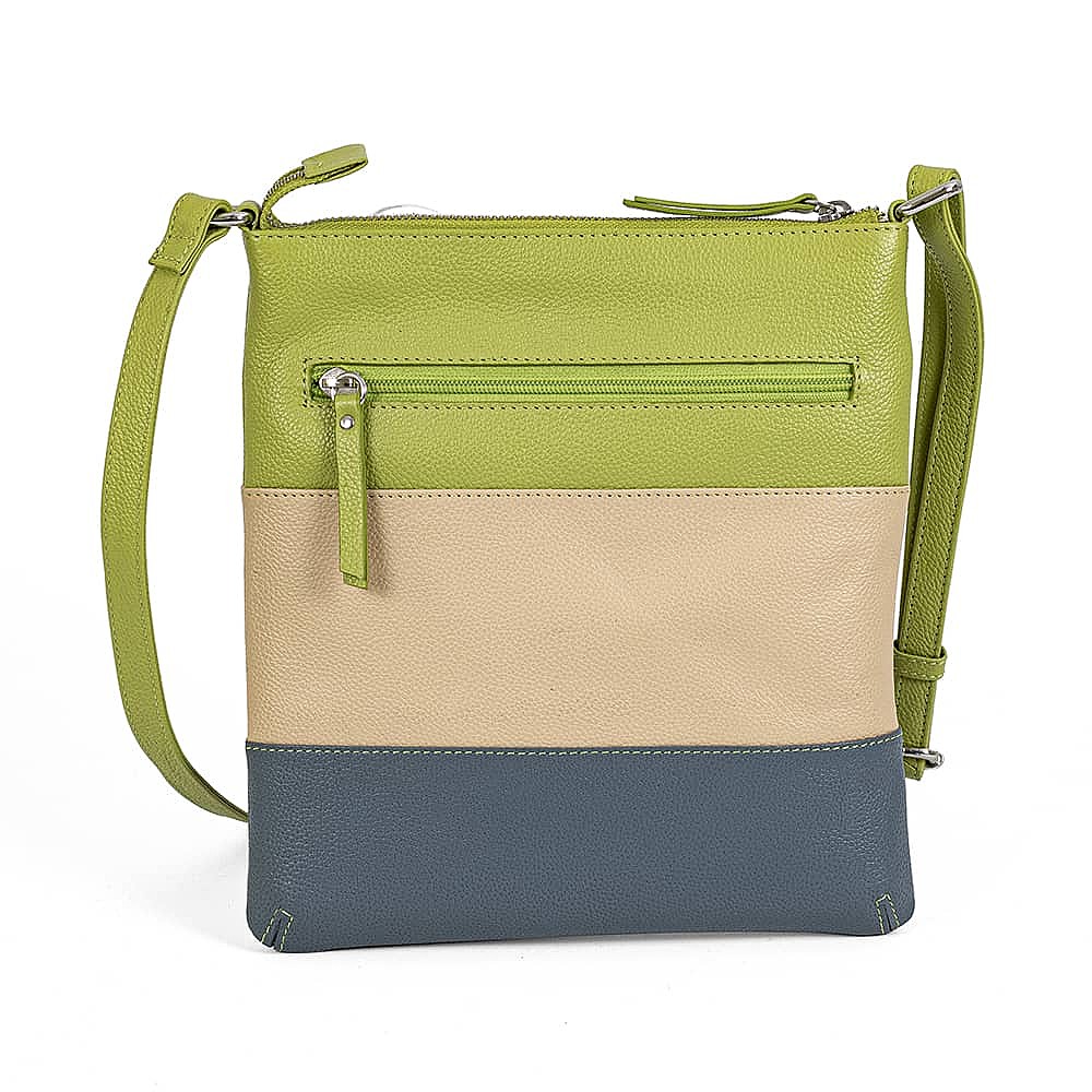 Lime on the Horizon Leather Cross-Body Bag