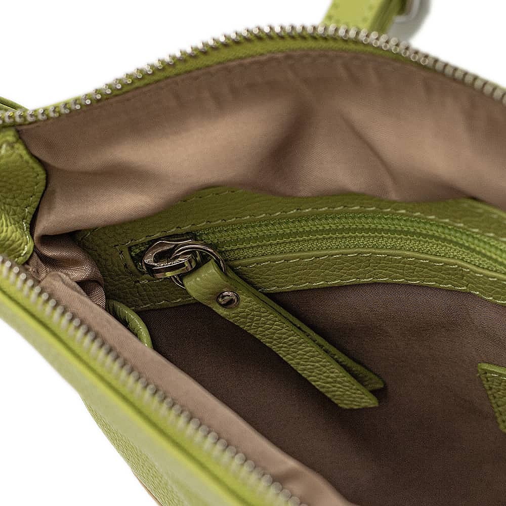 Lime on the Horizon Leather Cross-Body Bag