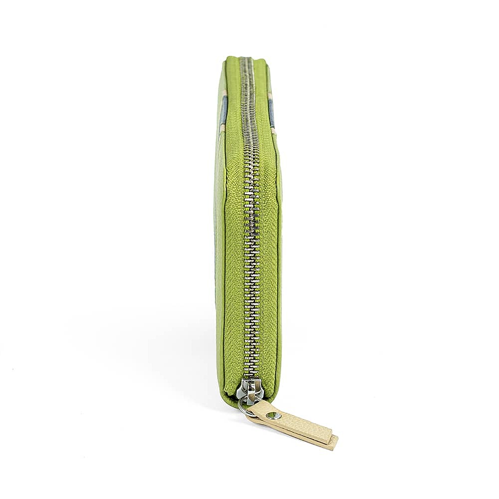 Lime on the Horizon Leather Purse