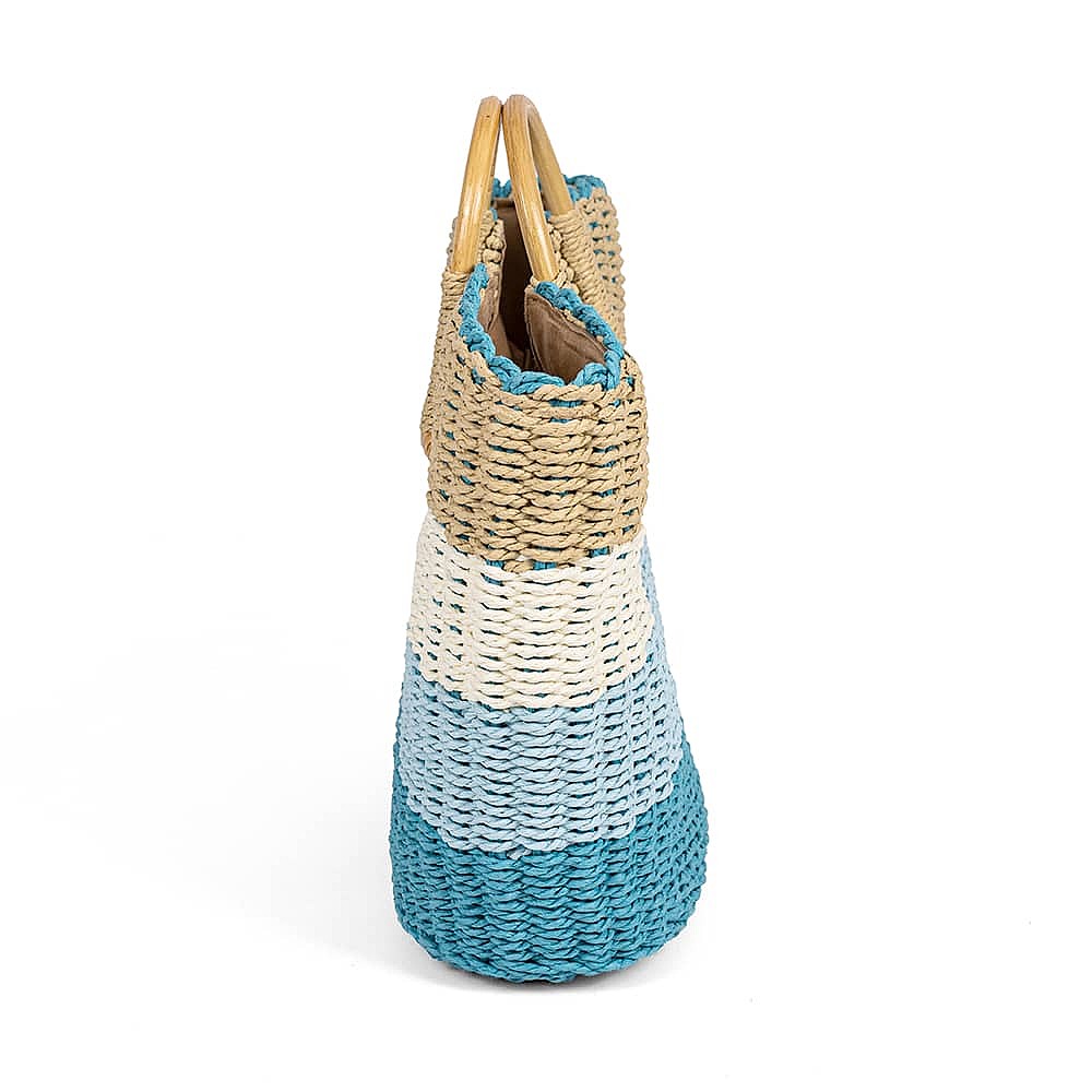 Blue on the Horizon Straw Bag