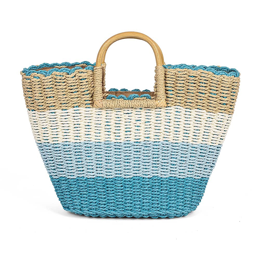 Blue on the Horizon Straw Bag