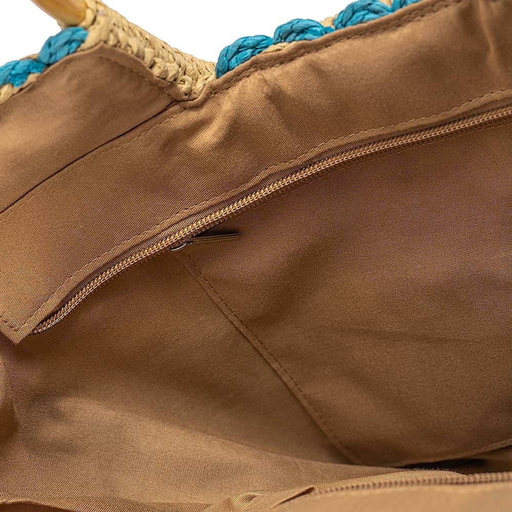 Blue on the Horizon Straw Bag