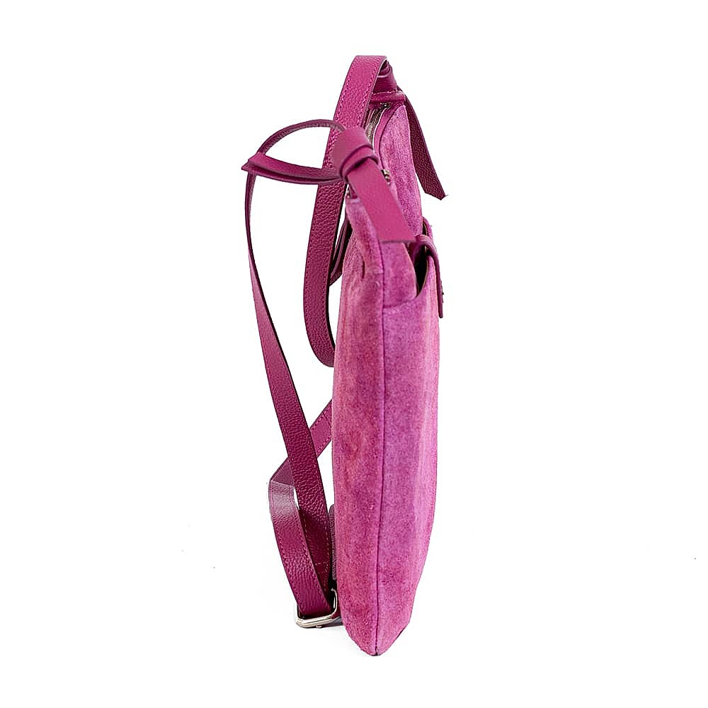 Falling for Fuchsia Suede Cross-Body Bag