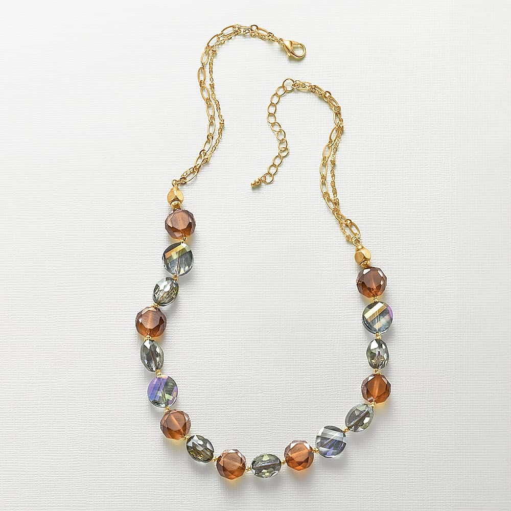 An Eye for Iridescence Crystal Necklace