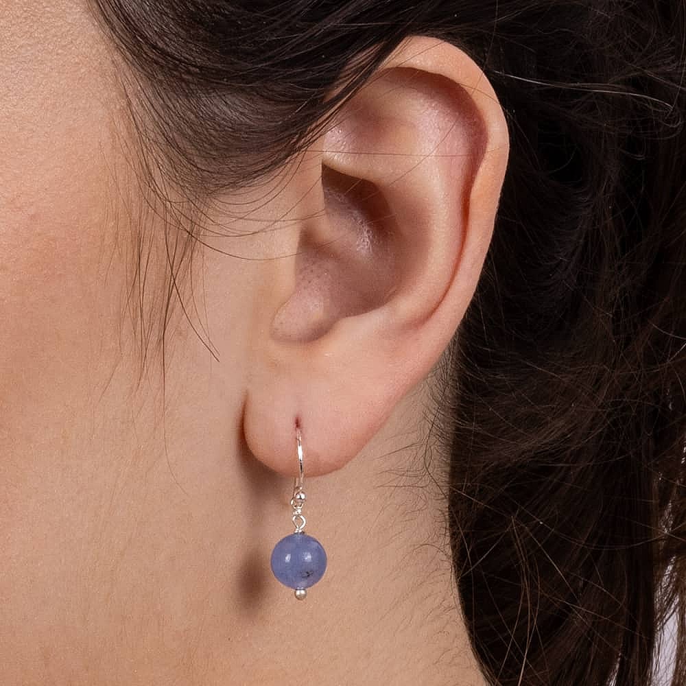 Lunar Blue Jade Earrings