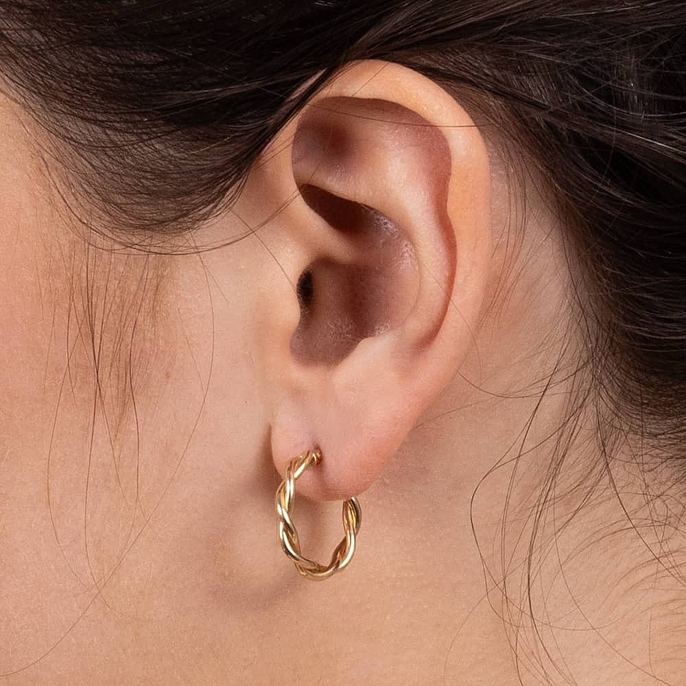 All Wrapped Up Gold Hoop Earrings