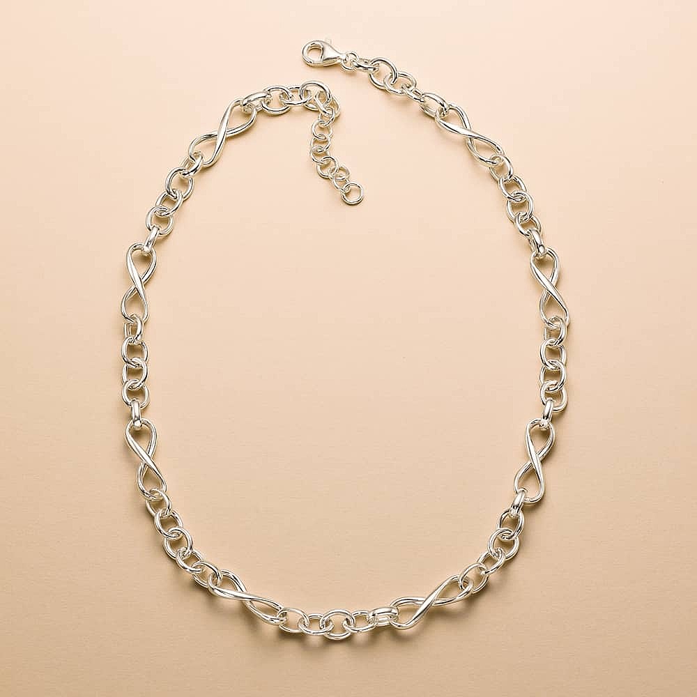 Infinite Embrace Silver Necklace