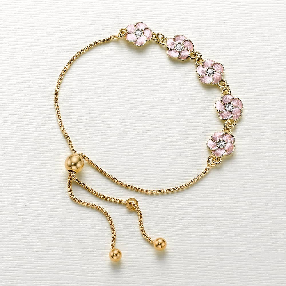 Blushing Blooms Gold-plated Bracelet