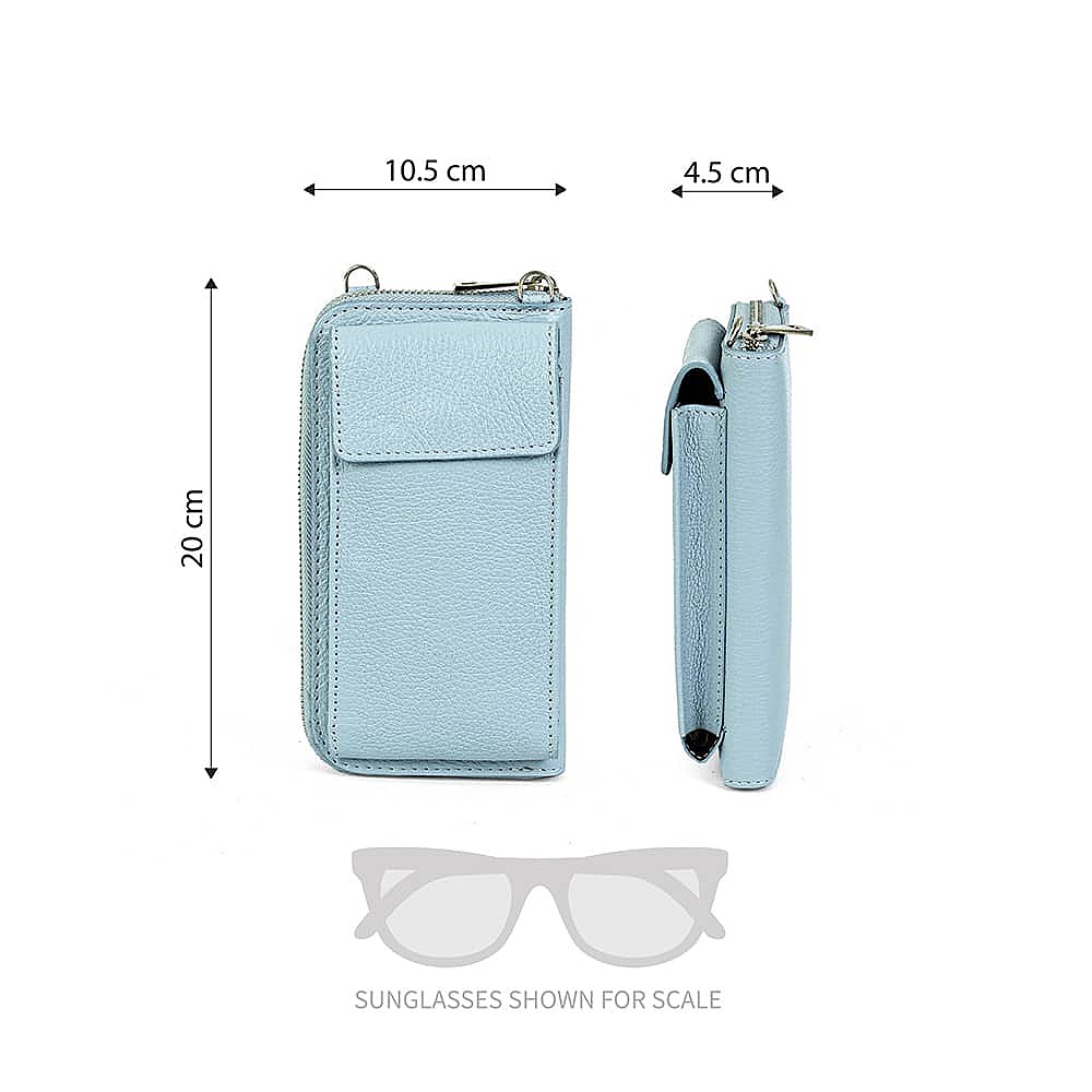 Walk this Way Pale Blue Cross-Body Bag