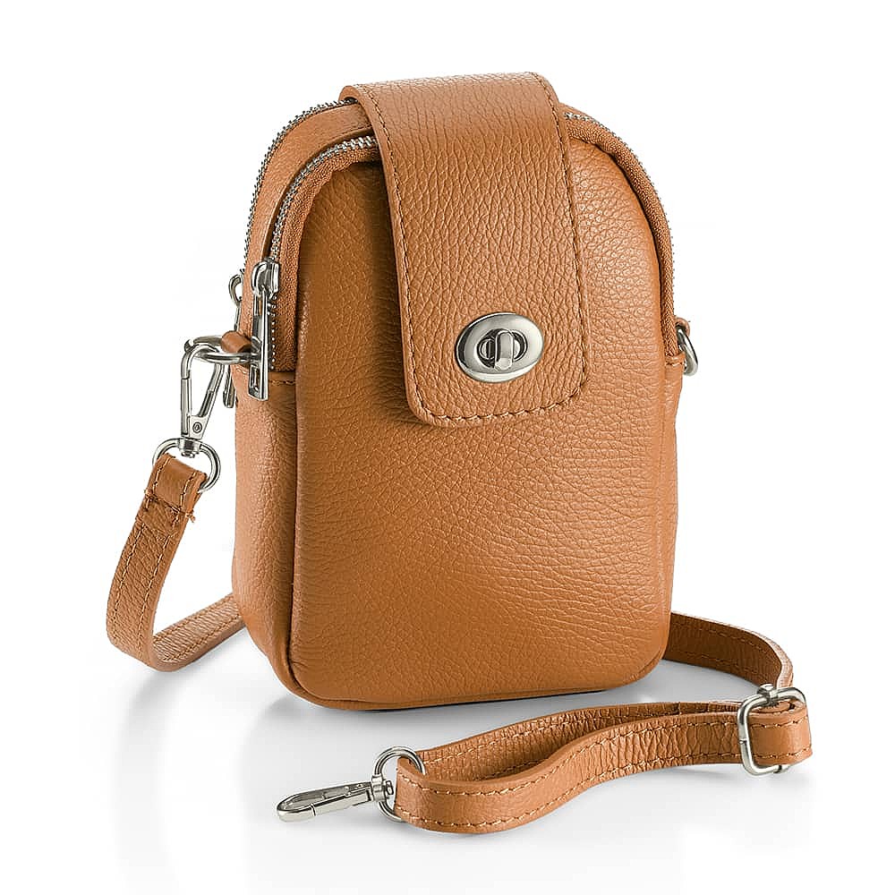 Life's a Journey Tan Cross-Body Bag