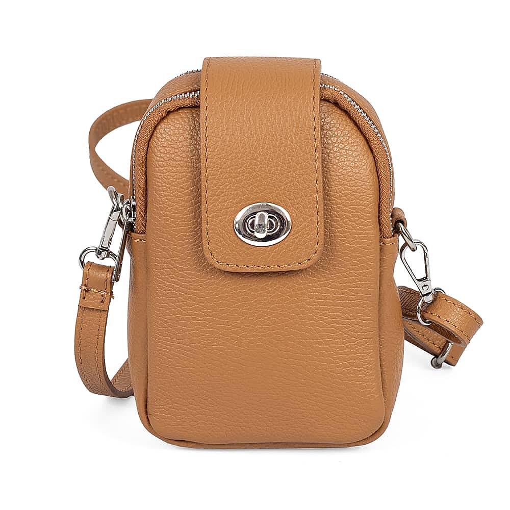 Life's a Journey Tan Cross-Body Bag