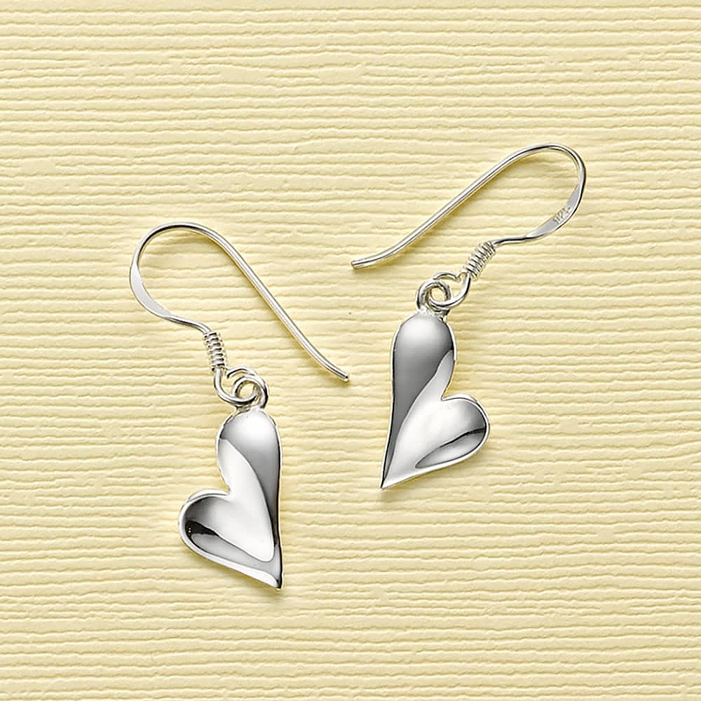 Taken to Heart Silver Earrings