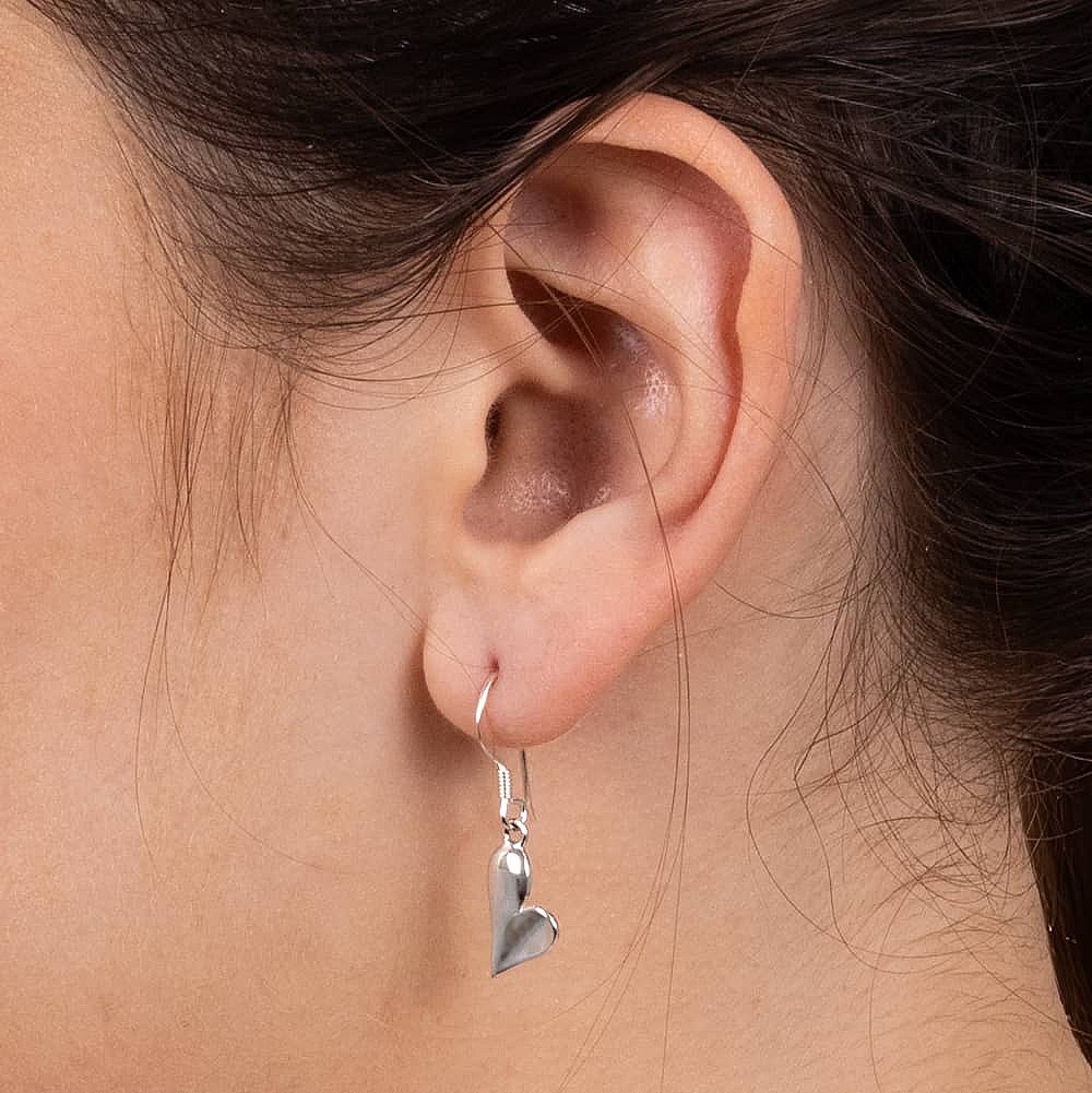Taken to Heart Silver Earrings