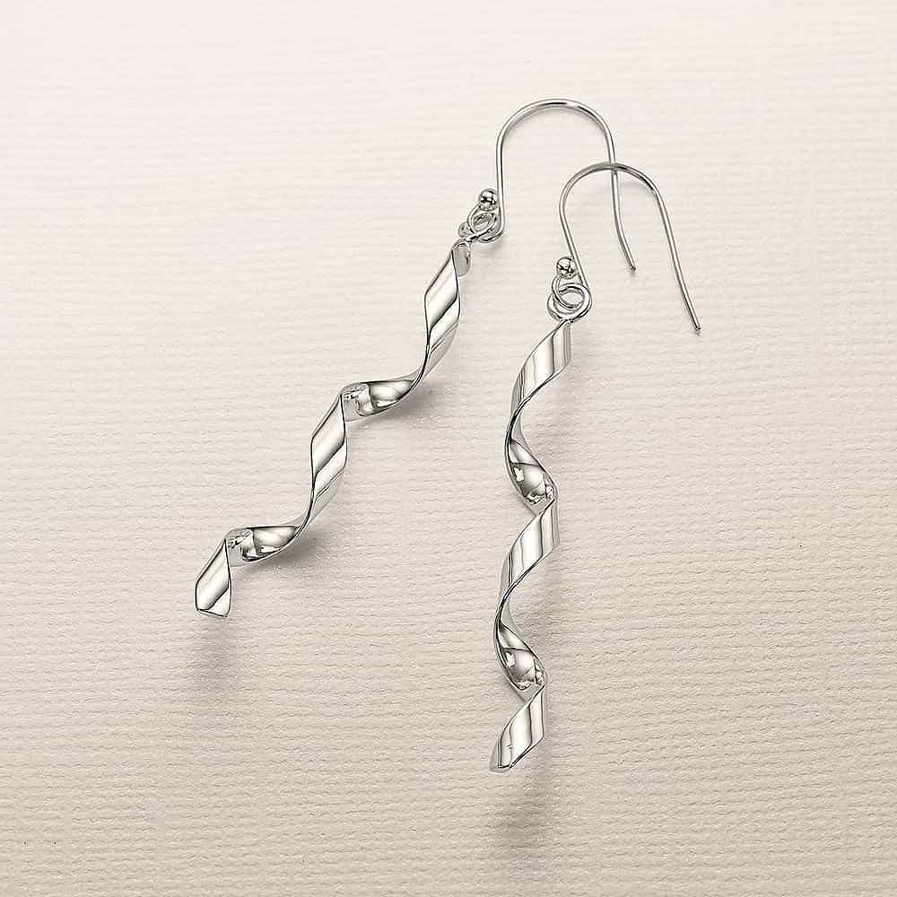 Let's Twist Silver Earrings