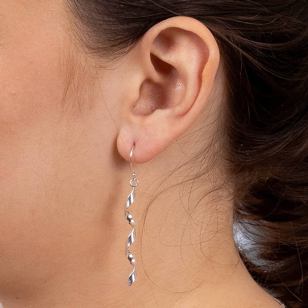 Let's Twist Silver Earrings