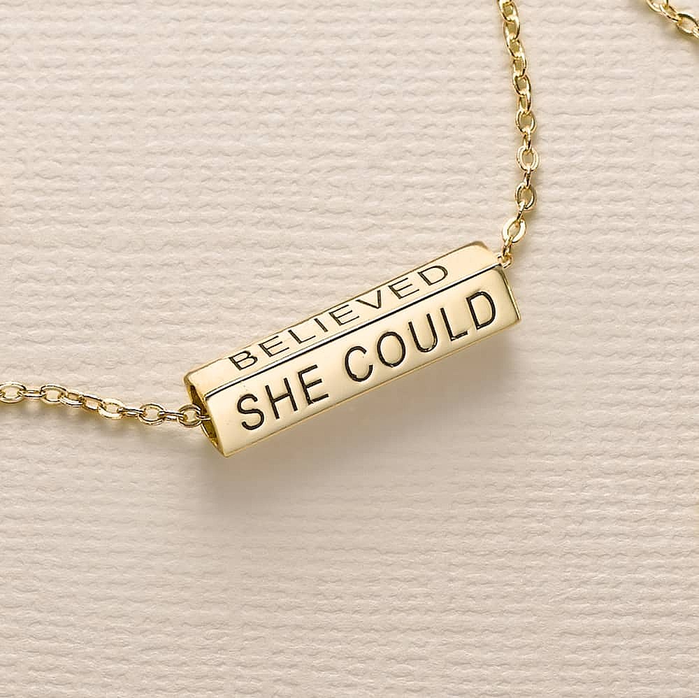She Believed Gold-plated Pendant