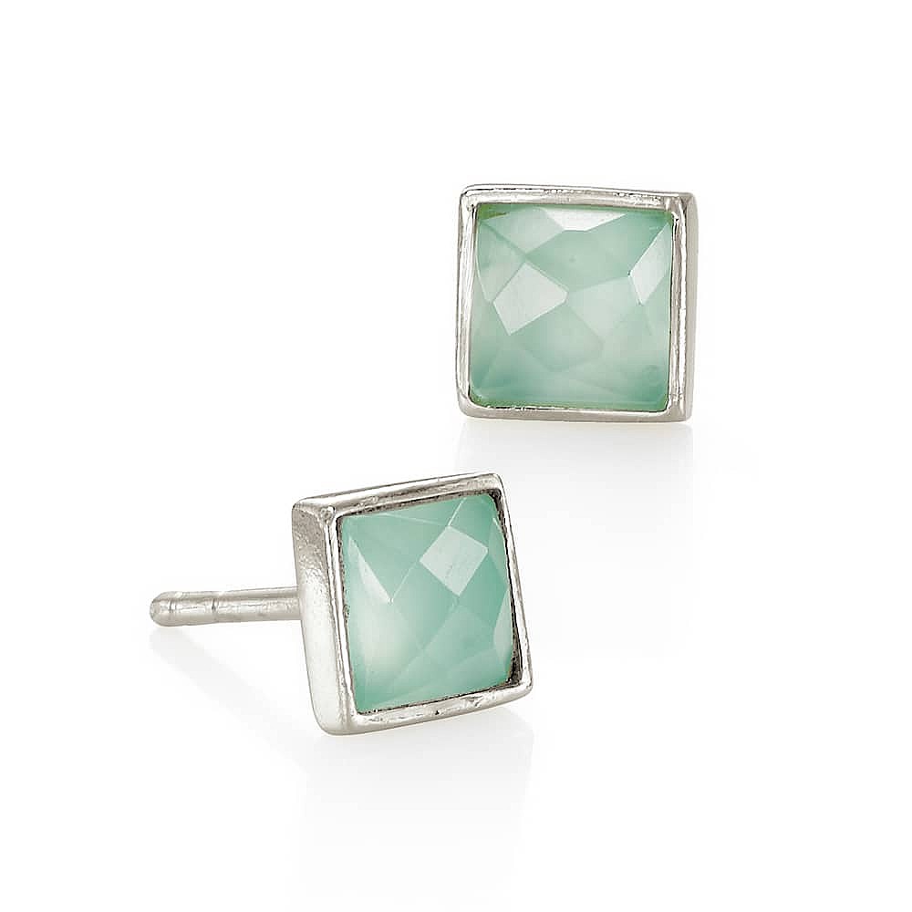 Chalcedony stud earrings discount