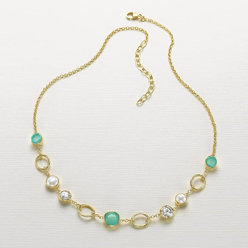 Mint Melody Gemstone Necklace