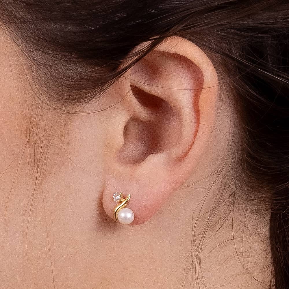 Sweet Sentiment Gold Stud Earrings