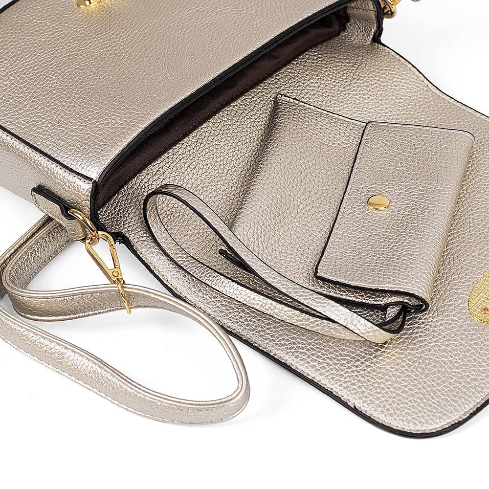 Silver Siren Faux Leather Bag