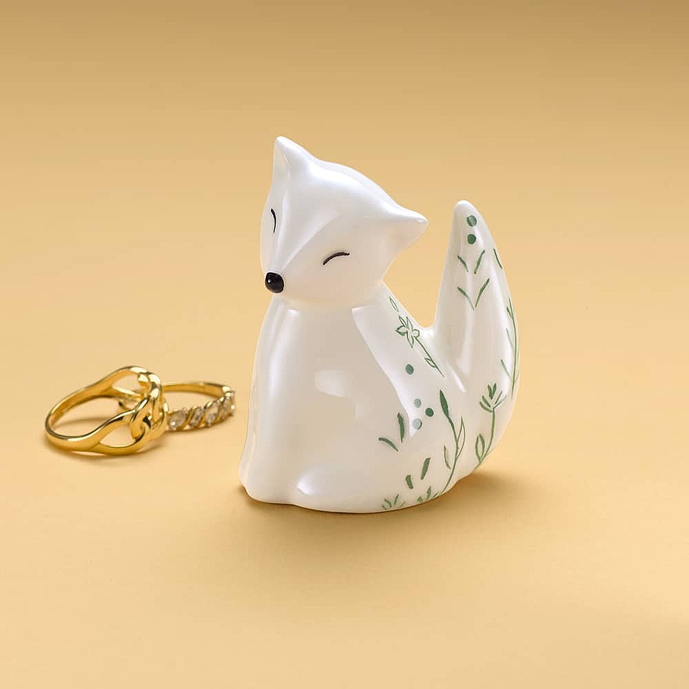 Fox in Flora Ring Holder