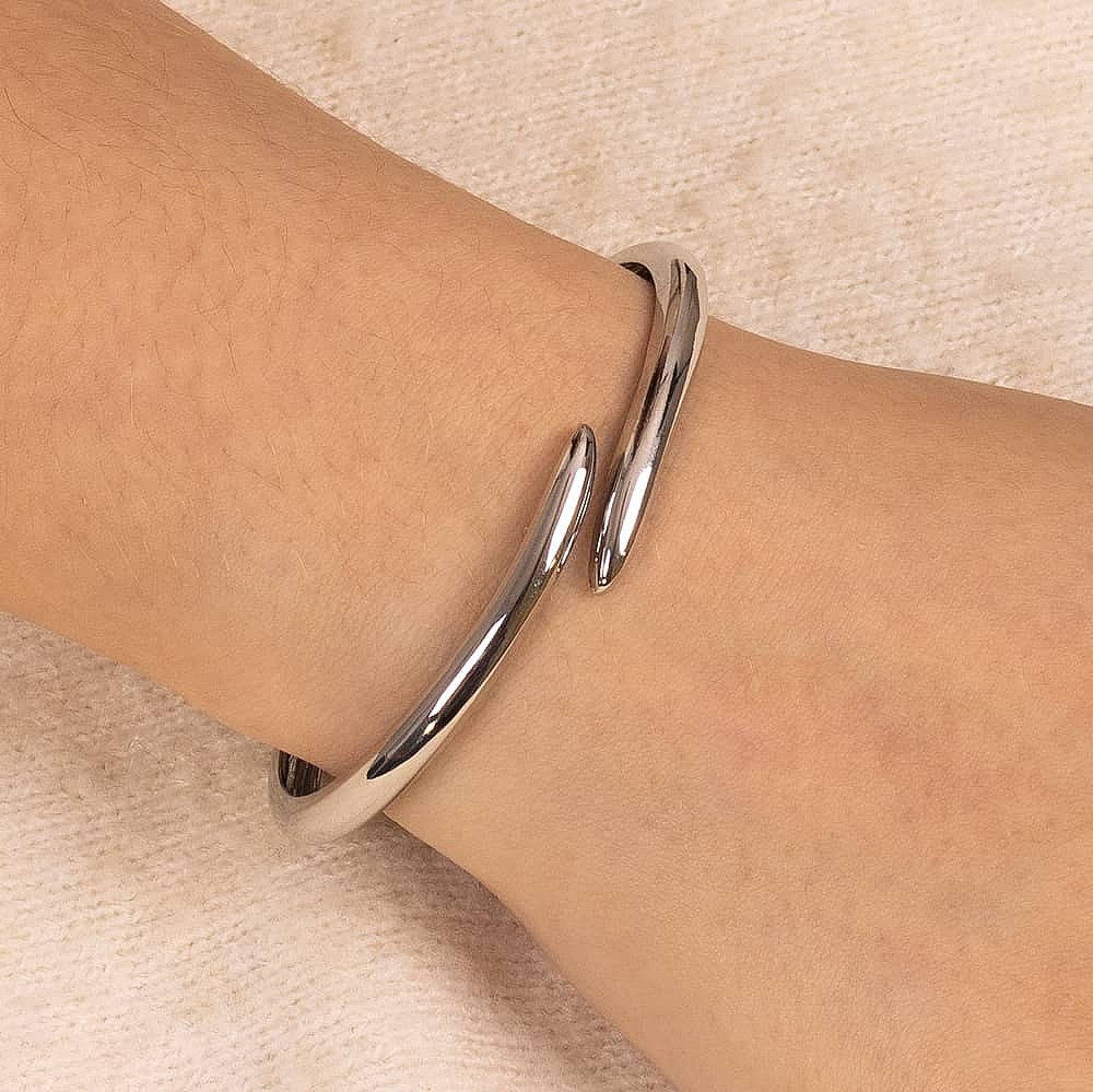 It's a Wrap Rhodium-plated Bangle