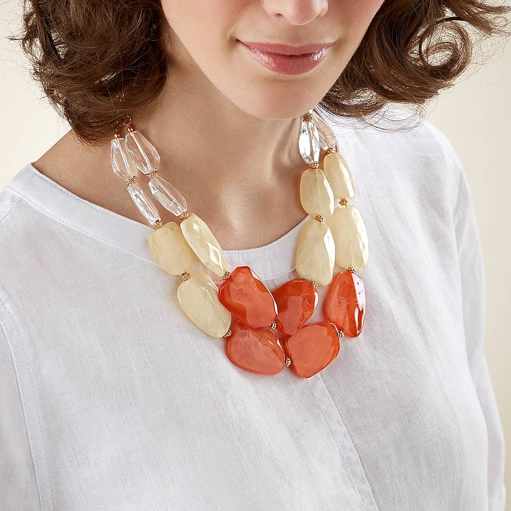 Carried Away with Coral Necklace