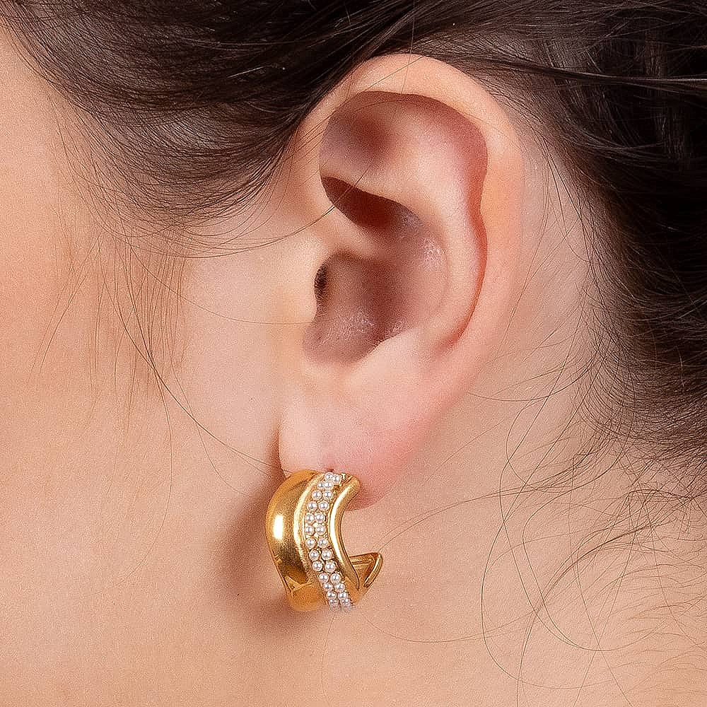 In the Wave Hoop Earrings