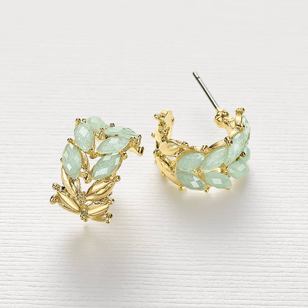 Mint Julep Crystal Earrings