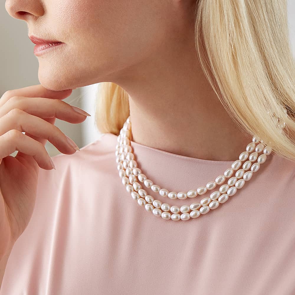 Timeless Trio Freshwater Pearl Necklace