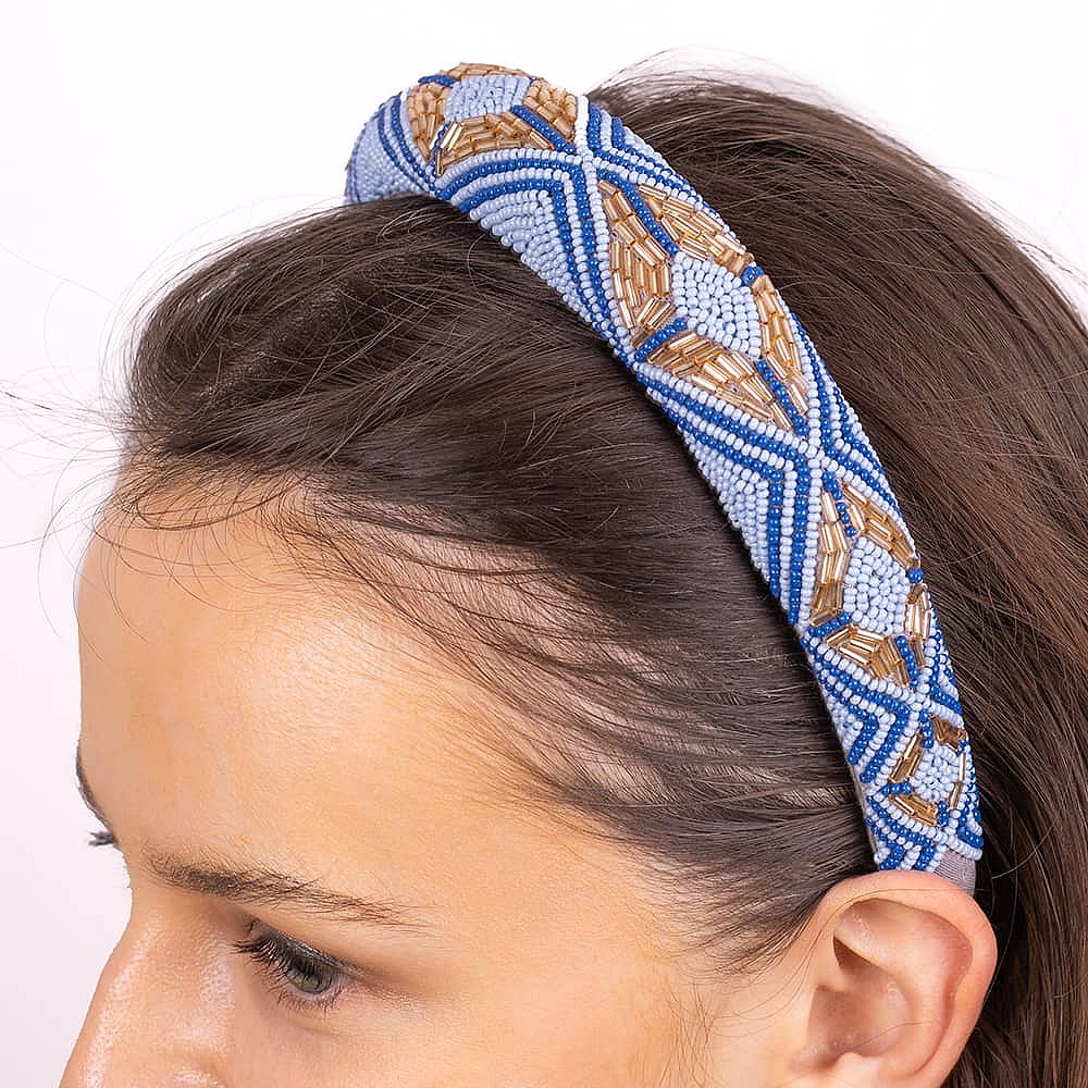 Along the Lines Beaded Headband
