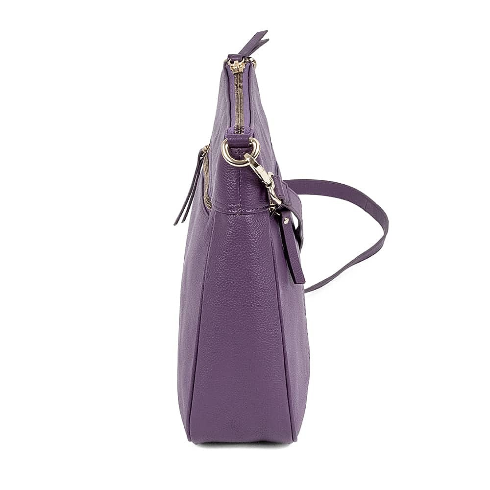 Intrepid Iris Leather Cross-Body Bag
