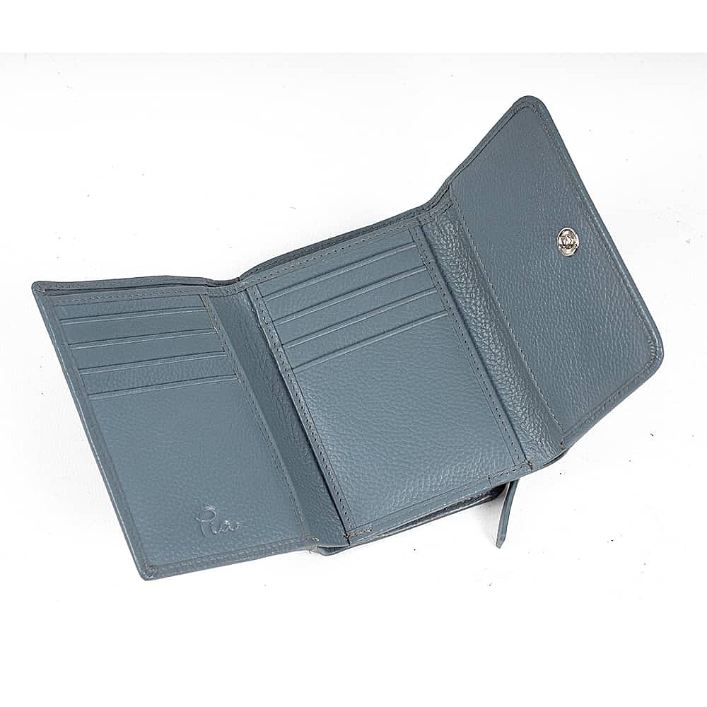 All Lined Up Denim Leather Purse