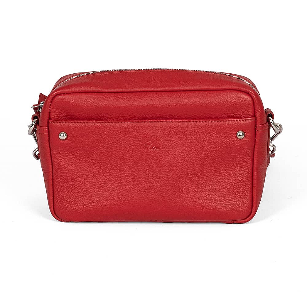 Red Go Lightly Leather Cross-Body Bag