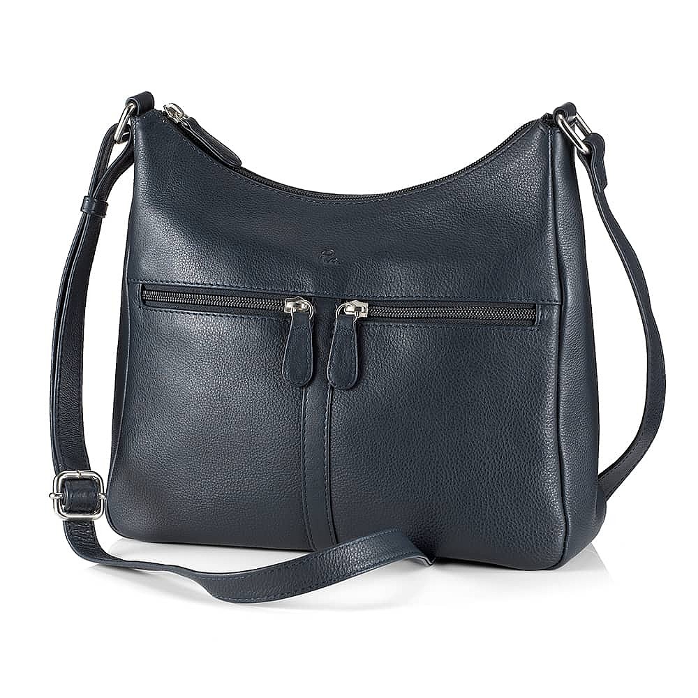 As Night Falls Navy Leather Bag