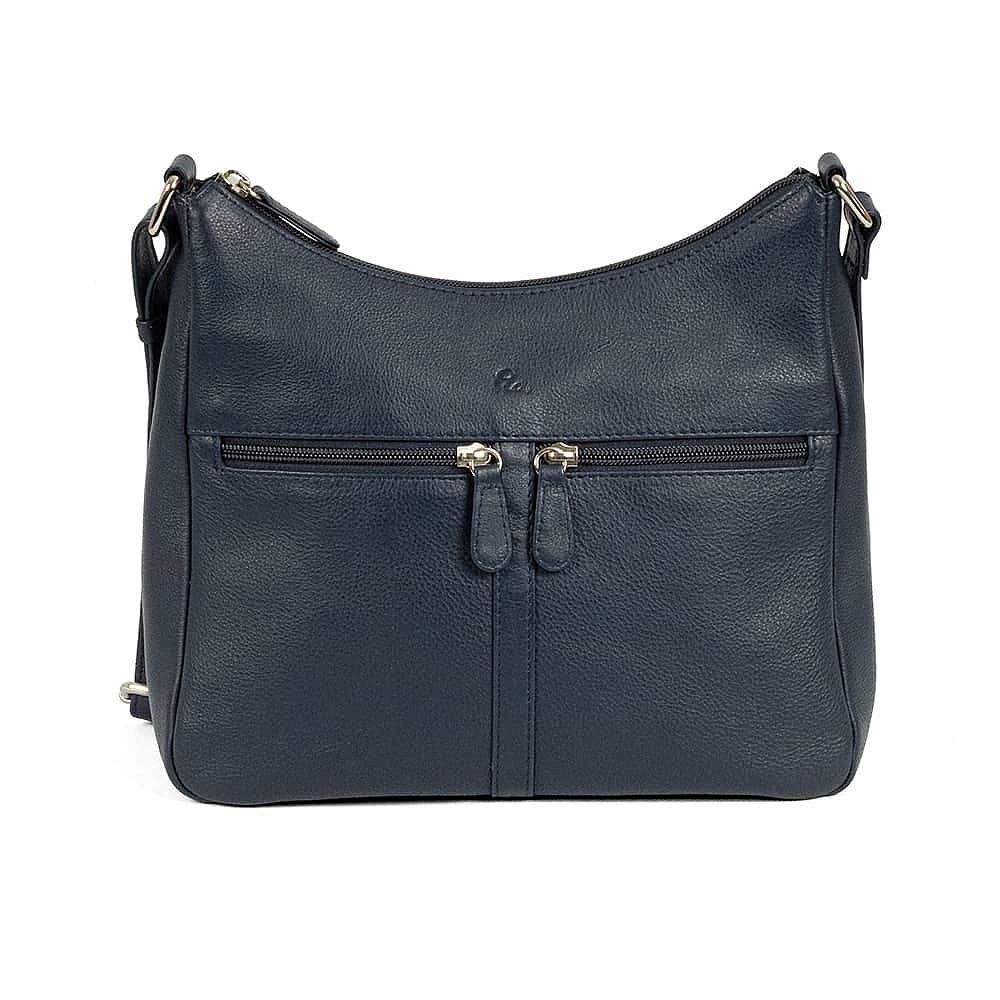 As Night Falls Navy Leather Bag