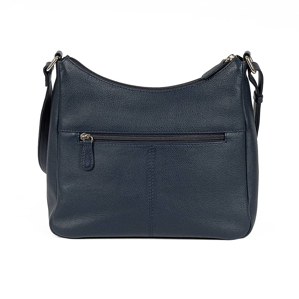 As Night Falls Navy Leather Bag