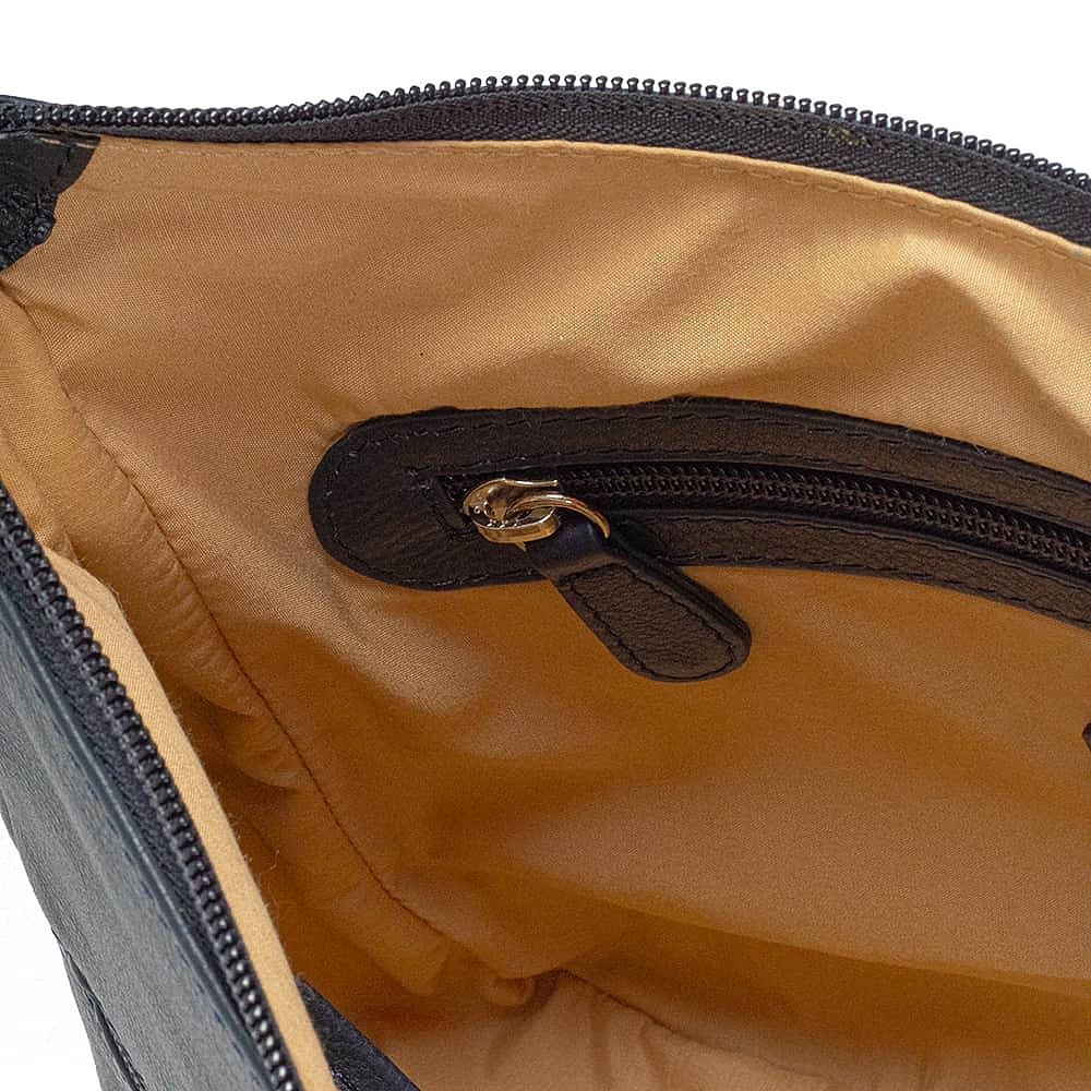 As Night Falls Navy Leather Bag