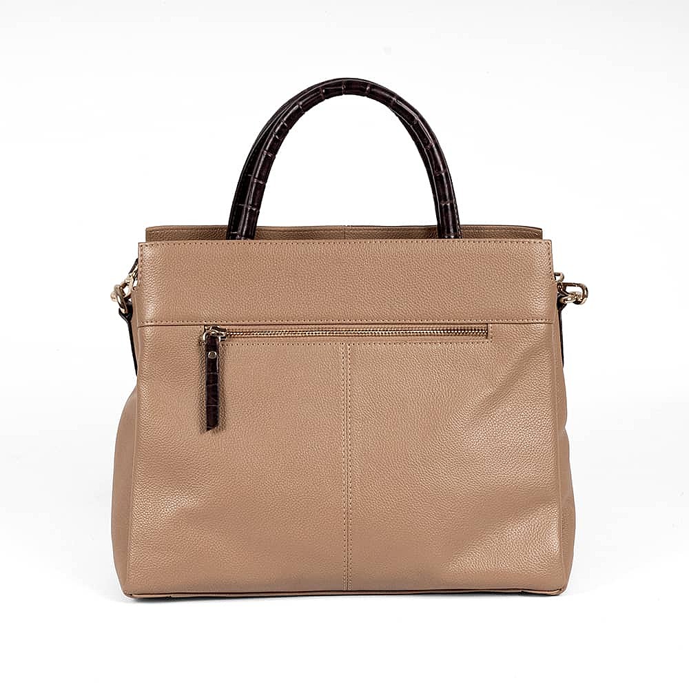 Cultivated In Coffee Leather Bag