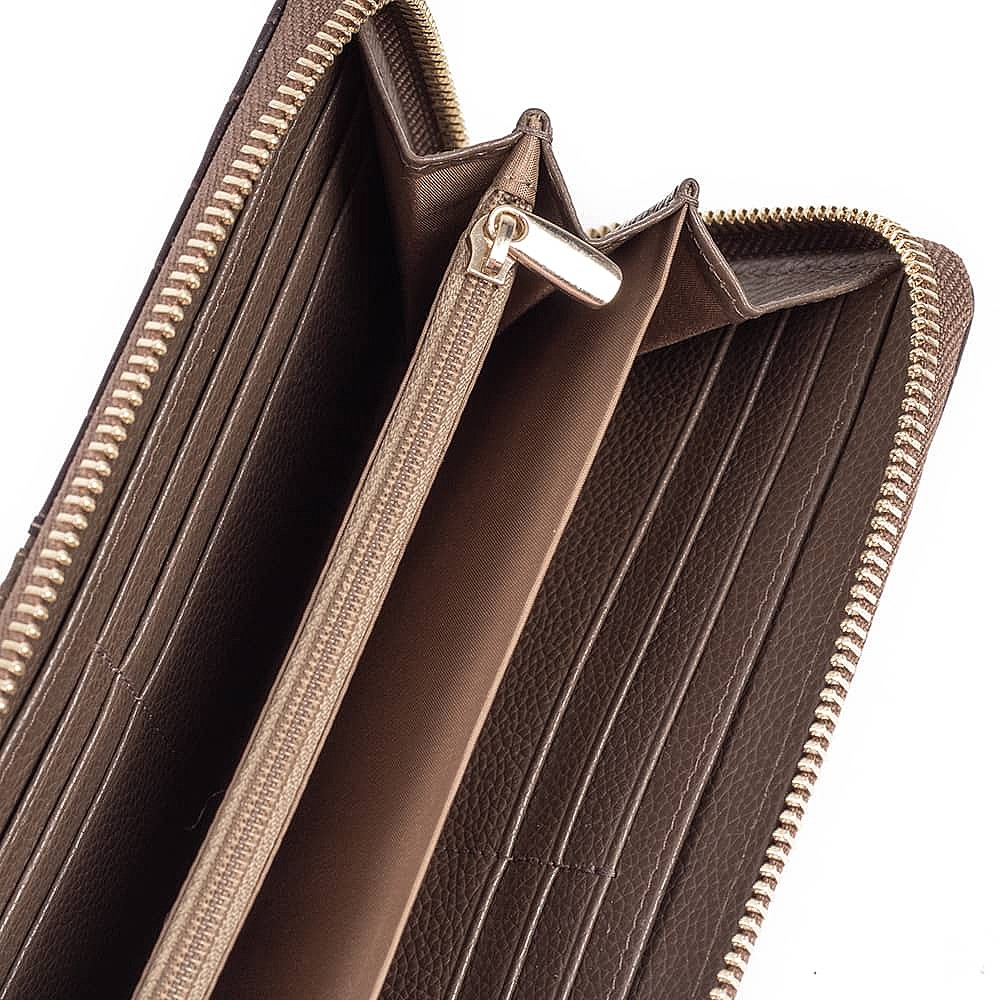 Cultivated In Coffee Leather Purse