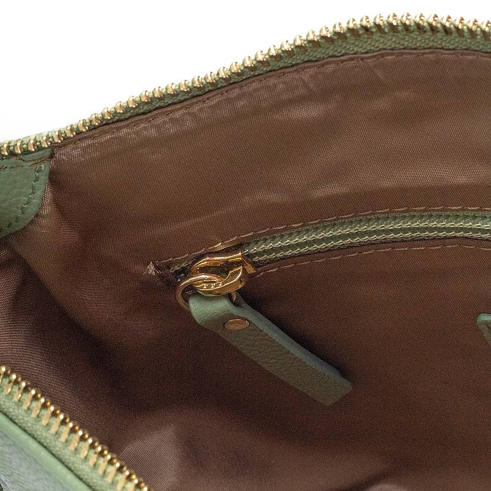 Say It In Sage Leather Cross-Body Bag