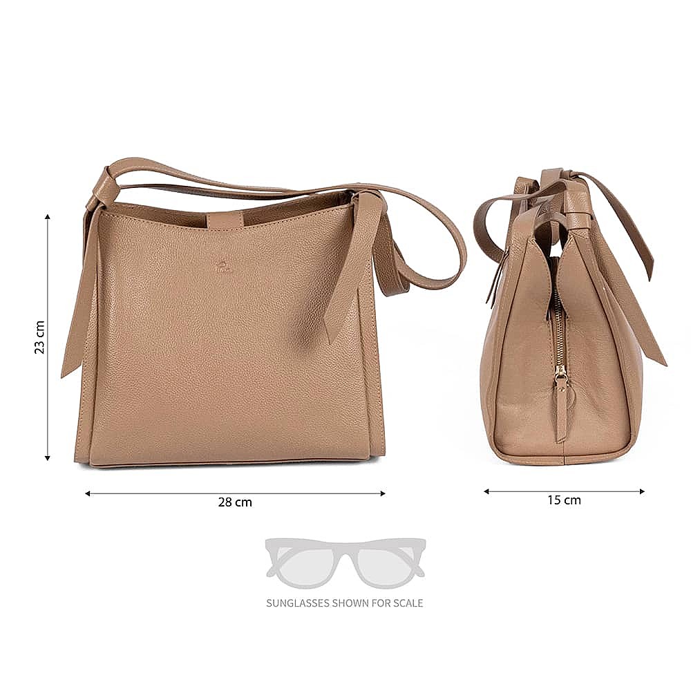 Put Together In Praline Leather Bag