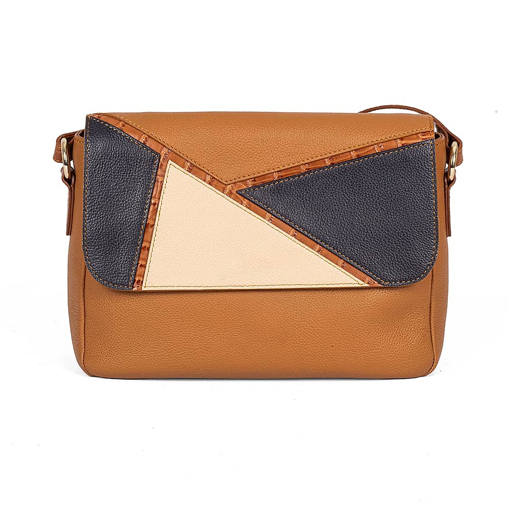 Lasting Impression Leather Cross-Body Bag