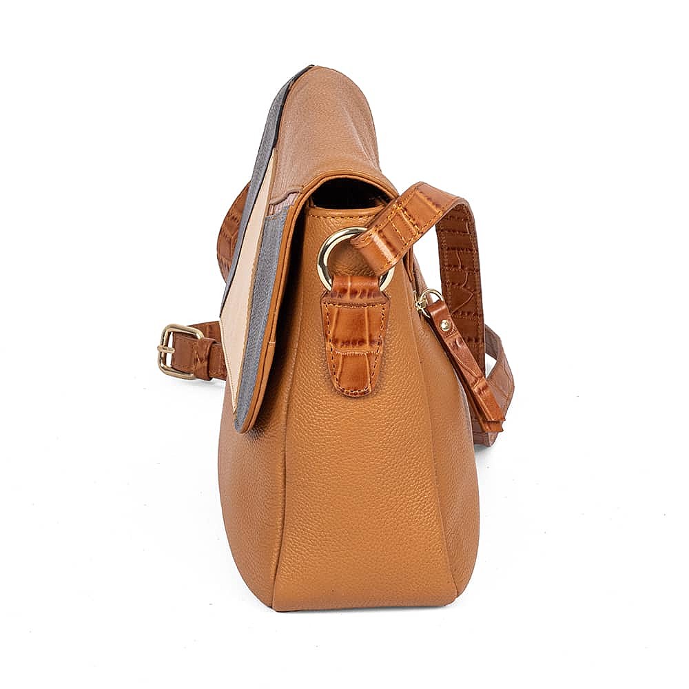 Lasting Impression Leather Cross-Body Bag